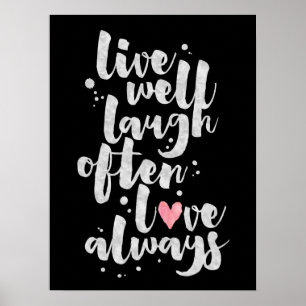 Live Laugh Love - Inspirational Poster