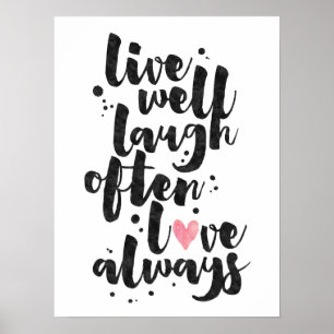Live Laugh Love - Inspirational Poster
