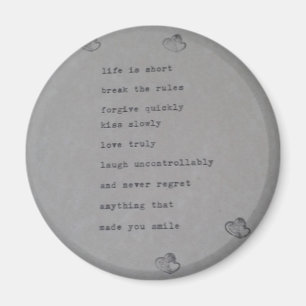 Live,laugh,love - inspirational quote magnet