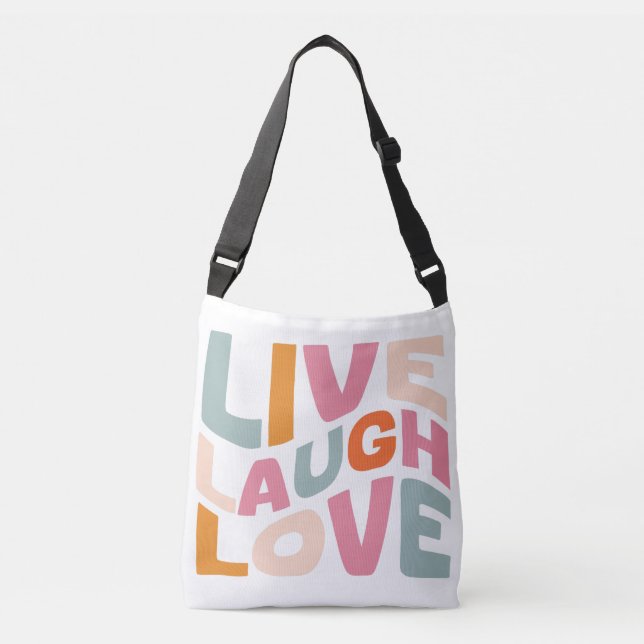 Live Laugh Love Inspirational Tote Bag  (Front)