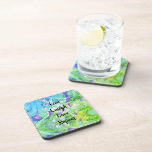 Live Laugh Love Marble Set of 6 Drink Coasters