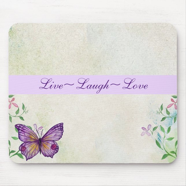 Live, Laugh, Love Mouse Mat (Front)