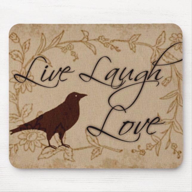 Live Laugh Love Mouse Mat (Front)