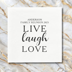 Live Laugh Love Name Established Family Reunion Napkin