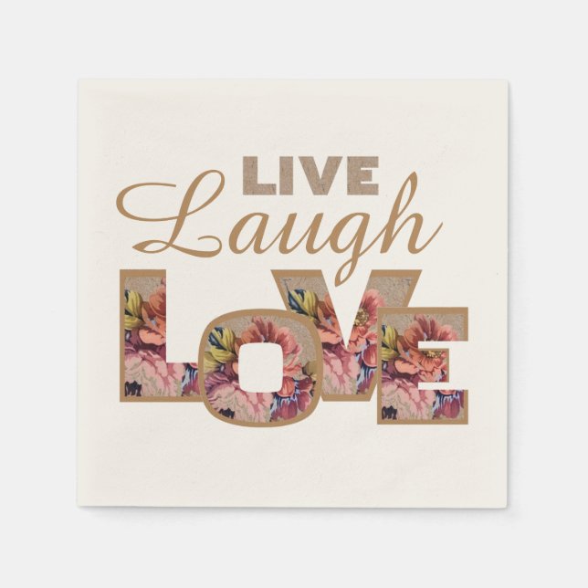 Live, Laugh, love Napkin (Front)