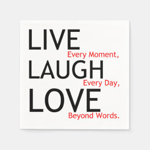 live laugh love napkin
