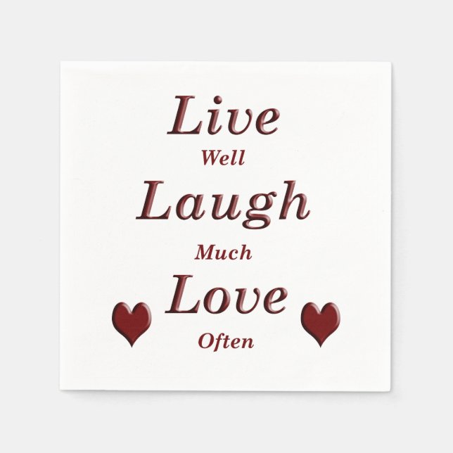 Live Laugh Love Napkin (Front)