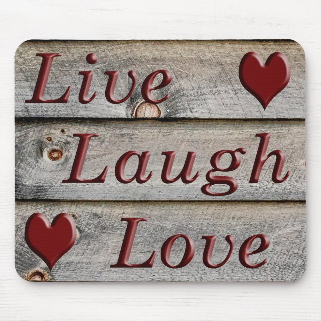 Live Laugh Love on the side of a barn Mouse Mat (Front)