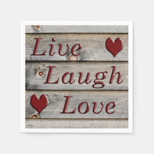 Live Laugh Love on the side of a barn Napkin