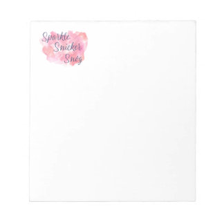 Live Laugh Love or Sparkle Snicker Snog Notepad