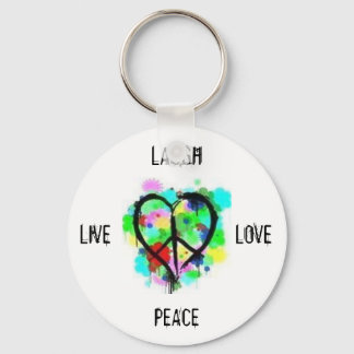 Live Laugh Love Peace Keychain