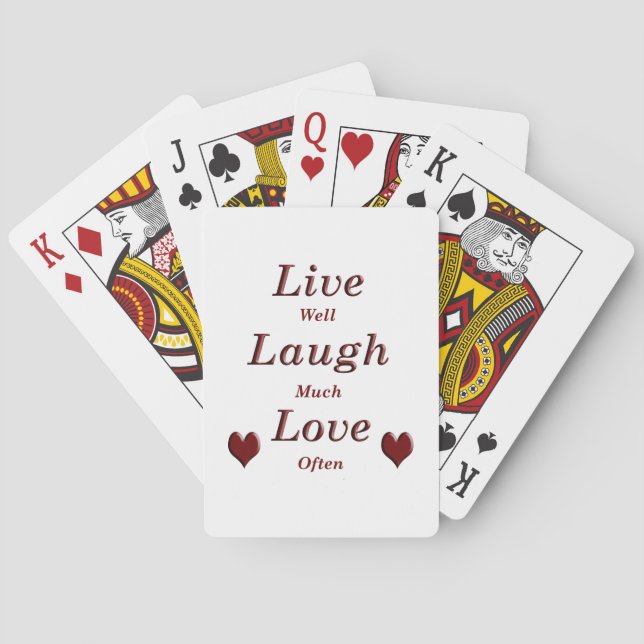 Live Laugh Love Playing Cards (Back)