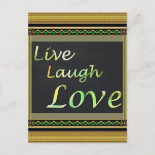 Live Laugh Love Postcard