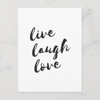 Live, Laugh, Love postcard