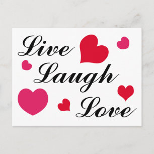 Live, Laugh, Love Postcard