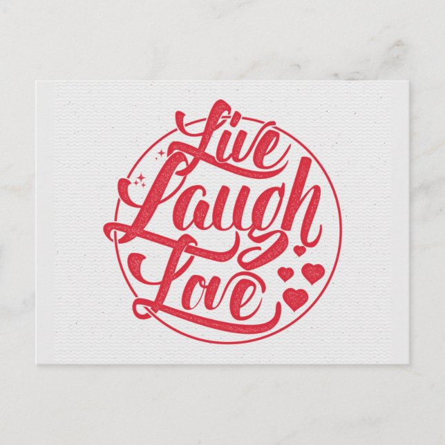 Live Laugh Love Postcard (Front)