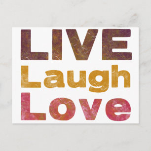 Live Laugh Love Postcard