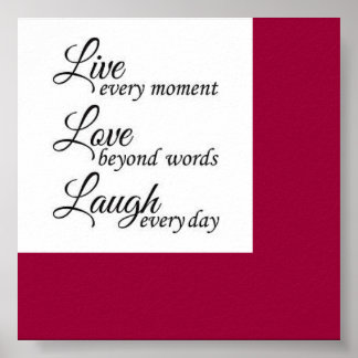 live, laugh,love poster