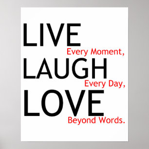 live laugh love poster
