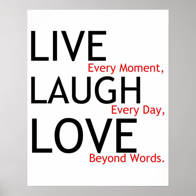 live laugh love poster (Front)