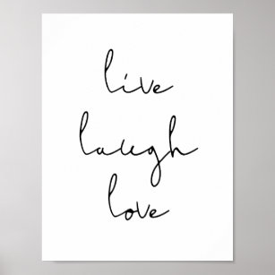 Live laugh love poster