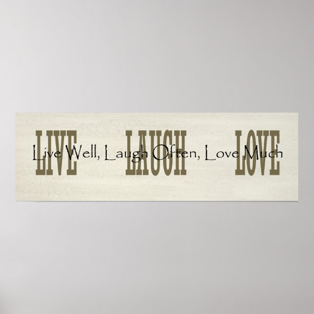 Live Laugh Love Poster (Front)