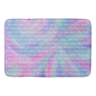 Live laugh love rinse repeat mermaid rainbow bath mat