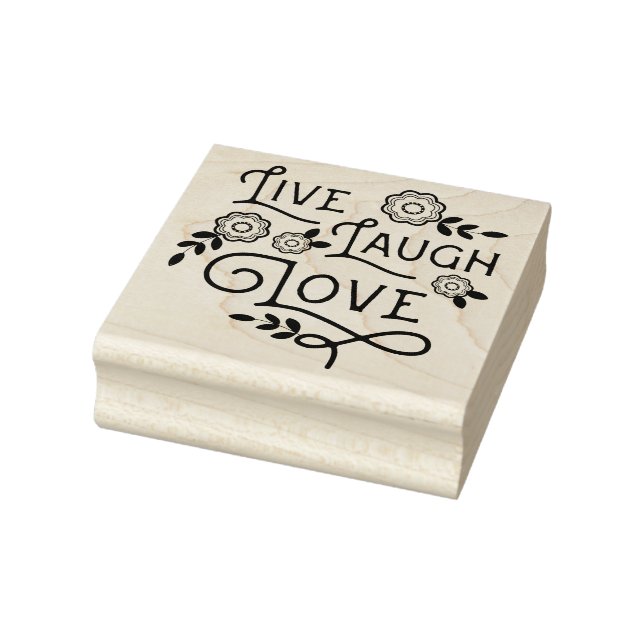 Live Laugh Love Rubber Art Stamp (Stamp)