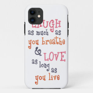 Live laugh love simple quote iPhone 11 case