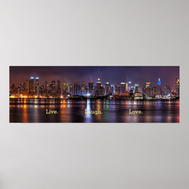 Live Laugh Love Skyline Poster (Front)