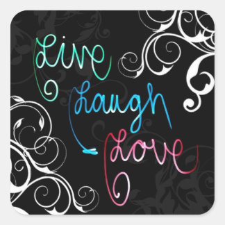 Live, Laugh, Love Square Sticker