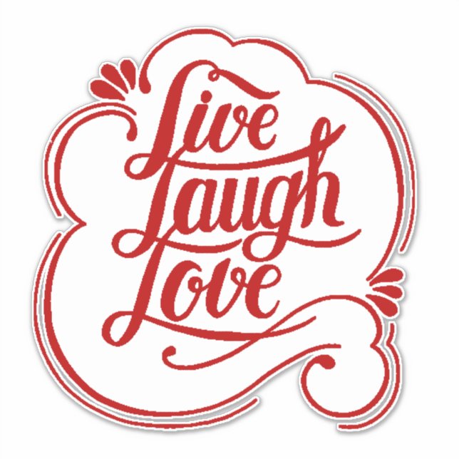 LIve laugh love  Sticker (Front)