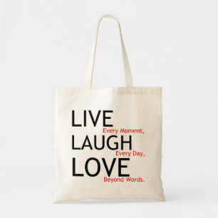 live laugh love tote bag