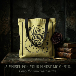 Live laugh love tote bag