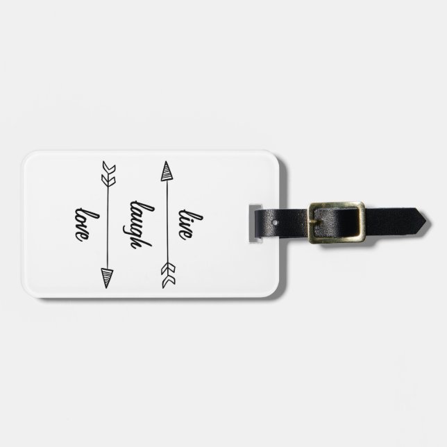 Live, Laugh, Love Travel Tag (Front Horizontal)