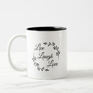 Live Laugh Love Two-Tone Coffee Mug