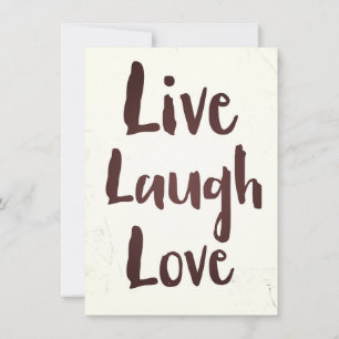 Live Laugh Love vintage inspirational quote Invitation
