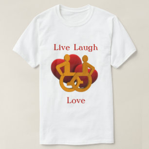 Live Laugh Love with Wheelchair Hearts T-Shirt