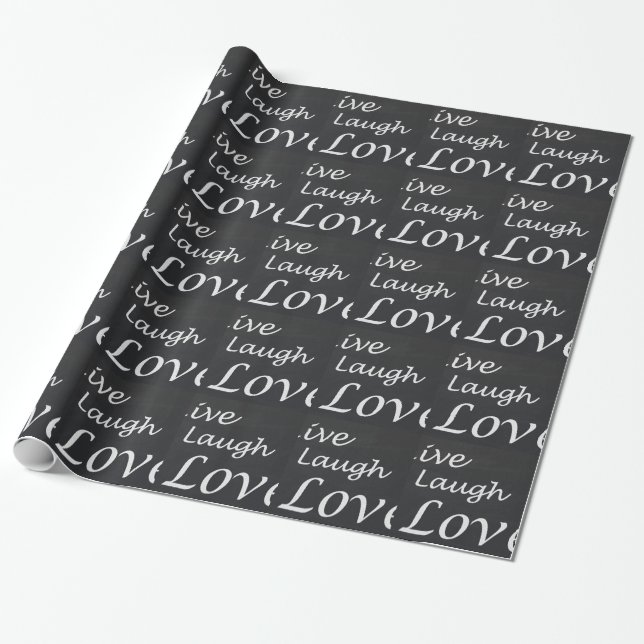 Live Laugh Love Wrapping Paper (Unrolled)
