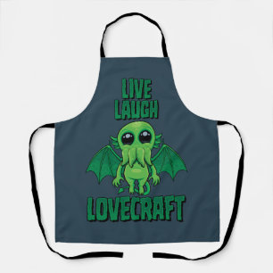 Live Laugh Lovecraft Cute Cthulhu Apron