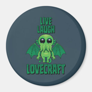 Live Laugh Lovecraft Cute Cthulhu Magnet