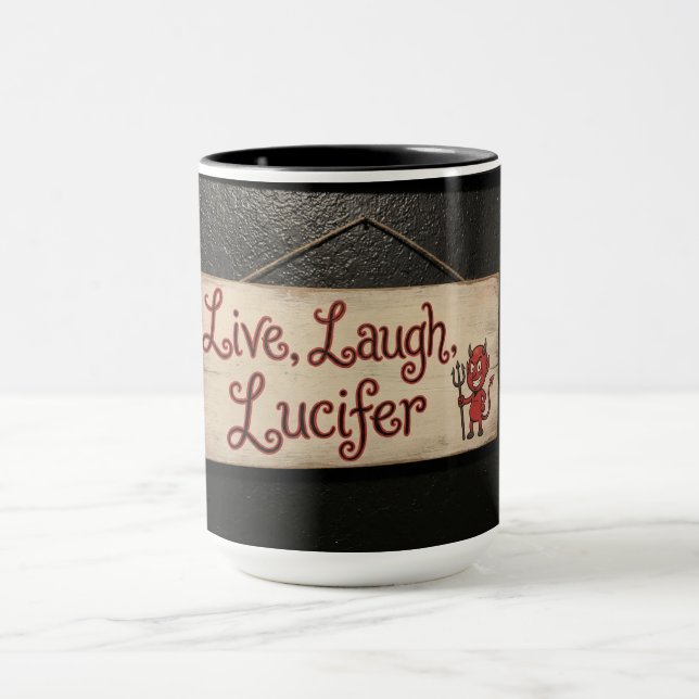 Live, Laugh, Lucifer Mug (Center)
