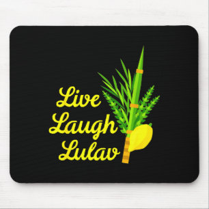 Live Laugh Lulav Etrog Happy Sukkot Jewish Sukkah  Mouse Mat