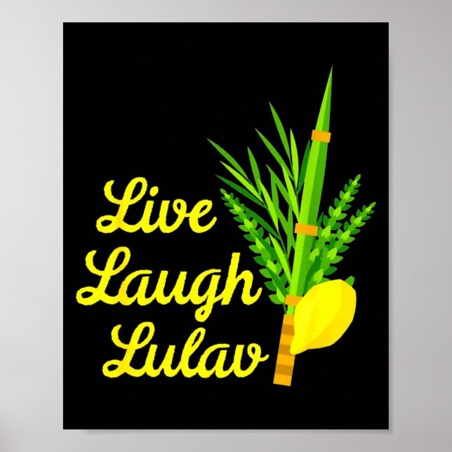 Live Laugh Lulav Etrog Happy Sukkot Jewish Sukkah  Poster (Front)