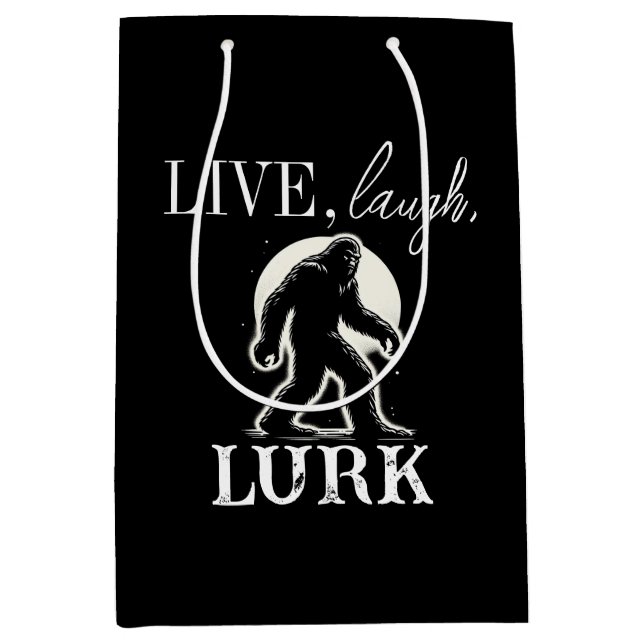 Live, Laugh, Lurk Medium Gift Bag (Front)