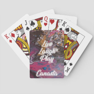 Live Laugh Pay Canasta Playing Cards