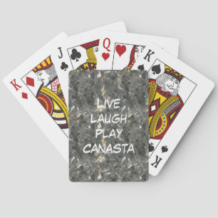 Live Laugh Play Canasta Playing Cards