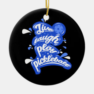 Live Laugh Play Pickleball Ceramic Tree Decoration