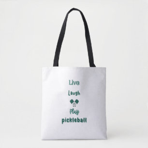 Live, Laugh, Play Pickleball Tote Bag