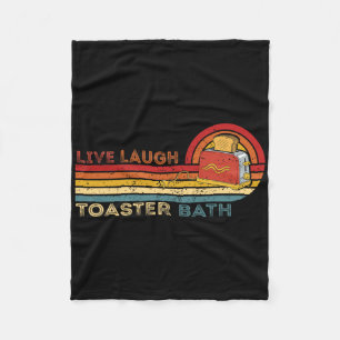 Live Laugh Toaster Th Vintage Skeleton Meme Dark H Fleece Blanket